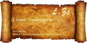 Linek Zsuzsanna névjegykártya